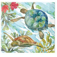 Punch Studio Dining Party Decorative Paper Napkins Sea Life - Oceana (Luncheon)