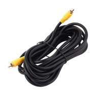 uxcell a14111900ux0264 5M 16Ft RCA Male to Male Audio Video AV Extension Cable Cord Black