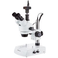 AmScope 7X-90X Trinocular Stereo Zoom Microscope with Dual Halogen Lights and 5MP Camera