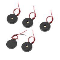 HLin 5Pcs DC 3-30V 90Db Sound Passive Electronic Buzzer Alarm Black, 30 x 6 mm