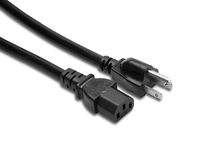 Hosa PWC-401.5 IEC C13 to NEMA 5-15P Power Cord, 1.5 Feet