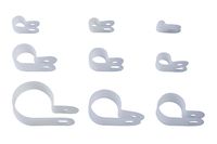 Eowpower 225Pcs 9 Size Nylon R Type Cable Clamp Fastener Assortment Kit for (1/8, 3/16, 1/4, 5/16, 3/8, 1/2, 5/8, 3/4, 1) Inch