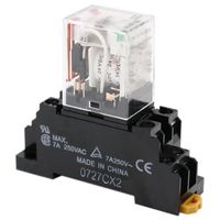 Baomain Gereral Purpose Relay MY2N-GS DC 24V Coil LED Indicator 8 pin Terminal with DIN Rail PYF8A Socket Base