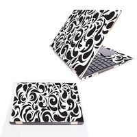 MightySkins Skin Compatible with HP Spectre x360 15.6" (2018) - Swirly Black | Protective, Durable, and Unique Vinyl Decal wrap Cover | Easy to Apply, Remove, and Change Styles | Made in The USA