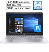HP Pavilion 15.6" Full HD IPS WLED-Backlit Touchscreen Laptop, Intel Core i5-8250U Quad-Core Processor Up to 3.40 GHz, 8GB Memory, 256GB Solid State Drive, 802.11b/g/n/ac, Windows 10 Home, Silver