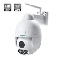 3MP HD Outdoor PTZ WiFi Security Camera, SV3C Pan Tilt Zoom (5X Optical Zoom) Wireless Surveillance CCTV IP Camera with Two-Way Audio, IP66 Waterproof, 165ft Night Vision, Support Max 128GB SD Card