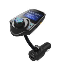 Bluetooth FM Transmitter, LeFun Wireless in-Car FM Transmitter Radio Adapter FM Modulator Bluetooth Receiver with AUX Input TF Card Slot USB Charging Port and Hands-Free Calling
