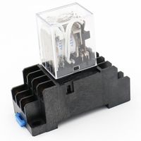 Baomain Electromagnetic Power Relay HH54PL DC 12V Coil 4PDT 14 Pins With DYF14A Base