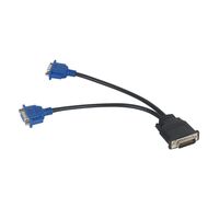 LDKCOK DMS-59 59-Pin Male to Dual VGA Female Y Splitter Video Card Adapter Cable for Matrox Molex ATI Nvidia Lenovo Hp Dell (1ft/0.3m)