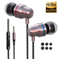 Earbuds Ear Buds in Ear Headphones Wired Earphones with Microphone Mic Stereo and Volume Control Waterproof Wired Earphone Compatible with Samsung Mp3 Players Tablet Laptop 3.5mm (sdrose)
