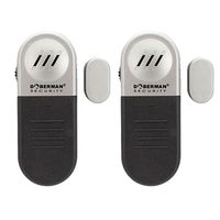 Doberman Security Entry Defence Alarm - 2 Pack Security Alarm, Black/Silver (SE-0109-2PK)