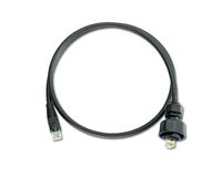 Leviton D6721-15E DuraPort Industrial CAT 6 UTP Patch Cord with Industrial to RJ45 Plug, 15', Black