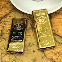 New 1pcs Novel Gold Plate 999 Brick Bar Butane Gas Lighter Metal Lighter Gifts