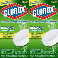 Clorox Automatic Toilet Bowl Cleaner Tablets with Bleach, 8 Ct (Package May Vary)