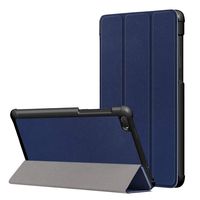 Ikevan For Lenovo Tab E7 TB-7104F Tri-Fold Standing Flip Protective Case Slim Cover (Dark Blue)