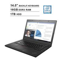 2020 Lenovo Thinkpad T460 14 Inch FHD 1080P Business Laptop, Intel 2 Core i5-6300U up to 3.0GHz, 16GB DDR3 RAM, 1TB HDD, Intel HD 520, Backlit KB, FP Reader, WiFi, HDMI, Windows 10 Pro (Renewed)