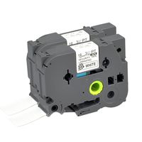 Compatible P Touch Security Label Tape 2Pack TZSE4 TZe SE4 TZ Cartridge Label Orison Self Adhesive Cassette Refills Black on White,0.7 Inch x 26.2Feet(18mm x8m)