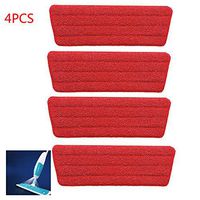 YH Living Spray Mop Replacement Heads for Wet/Dry Mops Washable 16.5 x 5.5 Inch (4pcs)