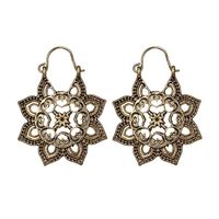 Infgreate-Fashion and Creative Halloween Jewelry for women, Bohemian Women Hollow Flower Honeycomb Filigree Hoop Earrings Retro Jewelry Gift (11#)