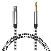 Aux Cable for Car, 3.5mm Audio Cable, Car Aux Cable for iPhone X/Xs/Xr / 8/7 / 6 / Plus 3.3ft 3.5mm Male Audio Adapter for Car Home Stereo &Headphone [Nylon Braided] - Grey