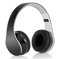 Bluetooth Headphones Wireless Headset Over Ear - Foldable Hi-Fi Stereo Headset with Built-in Mic, Comfortable Earpads, 15Hours Playtime, for Cellphones/ TV/ Computer/ Travel/ Work, Black