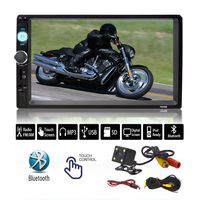 7-Inch Double Din HD Stereo Touch Screen with Bluetooth Audio Video Player/FM Radio Mp3/MP5 / TF/USB/AUX /+Car Rear View Camera