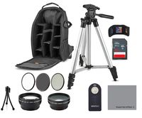 Professional Kit 55MM Accessory Bundle Kit for Nikon D3400 D5600 D3300 AF-P & DSLR Cameras, 12 Accessories for Nikon