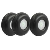 3pcs RC Airplane Assembly Parts Super Light PU Tire Wheel 115mm 4.5"
