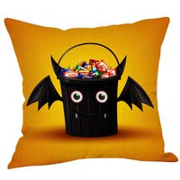 Bosji (17.72" x 17.72") Throw Pillowcase,Fall Halloween Theme Decoration Waist Pillow Case Holiday Home Decor Polyester Printed Zipper Sofa Pillow Covers