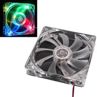 120mm 4Pin 4-LED Light PC Computer Case Neon Cooling Fan ,Tuscom (Colorful)