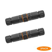 RJ45 Waterproof Connector Cat6a Cat6 Cat5e Ethernet Cable Extender Adapter LAN Connector in Line Coupler Female to Female (2PACK)