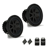 Kicker 44CVX102 CompVX 10" Subwoofers Bundle Dual 2-Ohm Voice Coils for Wiring to a 2-ohm monoblock Amplifier