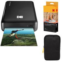 Kodak Mini2 Instant Photo Printer (Black) Basic Bundle + Paper (20 Sheets) + Deluxe Case
