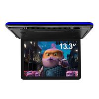 13.3 inch Car Overhead Monitor FHD Digital TFT Screen 1080P Video Car Overhead Player Roof Mounted Monitor HDMI Port White New Version