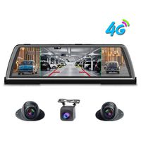 ShiZhen 360 Degree Panoramic Dashboard 4G car dvr Dash cam 4CH Cameras Recorder 10" Touch Android Rear View Mirror with GPS Navi ADAS WiFi Bluetooth Remote Monitoring