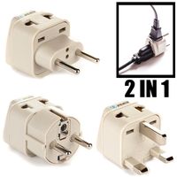 OREI European Plug Adapter Set Works in Albania, Austria, Belgium, Denmark, Finland, Greece, Hungary, Iceland, Netherlands, Norway, Poland, Portugal, Romania, Spain, Sweden, Turkey