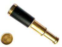 Artshai 6 Inch Pocket Brass Telescope With Lens Cover Vintage Style