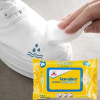 YAMY Disposable Shoe Wipes Set, Travel Portable Disposable Sneakers Cleaning Wet Wipes White Shoes Artifact Shoes Cleaner, Quick, Easy & Disposable Cleaner (B, 30PC/Pack)