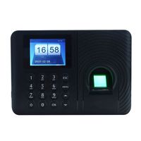 Aibecy Intelligent Biometric Fingerprint Password Attendance Machine Employee Checking-in Recorder 2.4 inch TFT LCD Screen DC 5V Time Attendance Clock