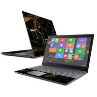 Mightyskins Skin Compatible With Lenovo Ideapad 320 15" (2017) - Black Gold Marble | Protective, Durable, And Unique Vinyl Decal Wrap Cover | Easy To Apply, Remove, And Change Styles | Made In The Usa