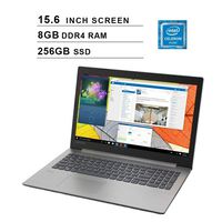 Lenovo Ideapad 330 Newest 15.6 Inch Business Laptop, Intel Quad-Core Celeron N4100 2.4GHz, Intel UHD 600, 8GB DDR4 RAM, 256GB SSD, DVD-RW, HDMI, WiFi, Bluetooth 4.1, Dolby Audio, Win10, Platinum Gray