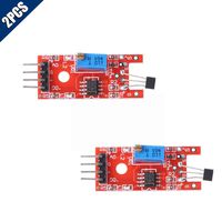 KOOBOOK 2Pcs Hall Magnetic Standard Linear Sensor Module for Arduino AVR PIC KY-024