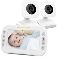 Video Baby Monitor G216 with 4.3'' LCD Screen & 2 Cameras, Super IR Night Vision, VOX, Crystal Sound & Audio System, Temperature Detecting, Two-Way Talk, Baby/Elderly Monitor by Mom Daisy's Choices