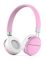 Tribit Xfree Move Bluetooth Headphones with MIC - Wireless Headphones for Girls, Dual Modes Long Playtime Hi-Fi Stereo Sound with Rich Bass Lightweight - Headphones for Women, Carnation Pink