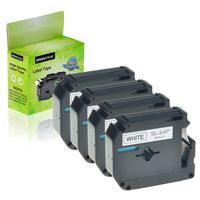 GREENCYCLE 4 PK Black on White Label Tape Compatible for Brother M-K231 MK231 M231 P-Touch PT55BM PT55S PT65 PT65SB PT70 PT80 PT85 PT90 PT100 PT110 26.2ft