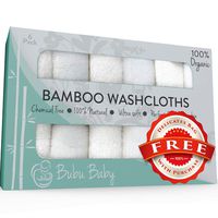 Bamboo Washcloths - Organic Baby Wash Cloths Towels - Soft Face Cloth Towel Sets