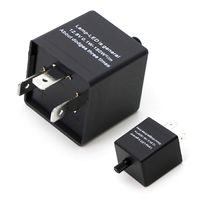 iJDMTOY (1) 3-Pin CF-13 CF13 EP34 Electronic Flasher Relay Fix w/ Speed Adjustable Function As LED Turn Signal Light Bulbs Resolve Rapid Quick Flash Issue