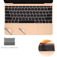 3-in-1 Palm Rest Cover Trackpad Protector Keyboard Cover for MacBook Air 13" A1932 with Touch ID and Retina Display Released in 2018 2019- Rose Glod