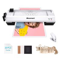 5 in 1 Blusmart Laminator Set, A4, Trimmer, Corner Rounder, 20 Laminating Pouches, Photo Frames, White