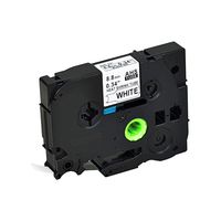 KCMYTONER 1 Pack Black on White Label-Making Tape Heat Shrinkable Tape Compatible for Brother HSe-221 HSe221 HS221 HS-221 0.34"(8.8mm) x 1.5m PT-E300 PT-H300 PT-E500 PT-E550W PT-P750WVP Label Maker